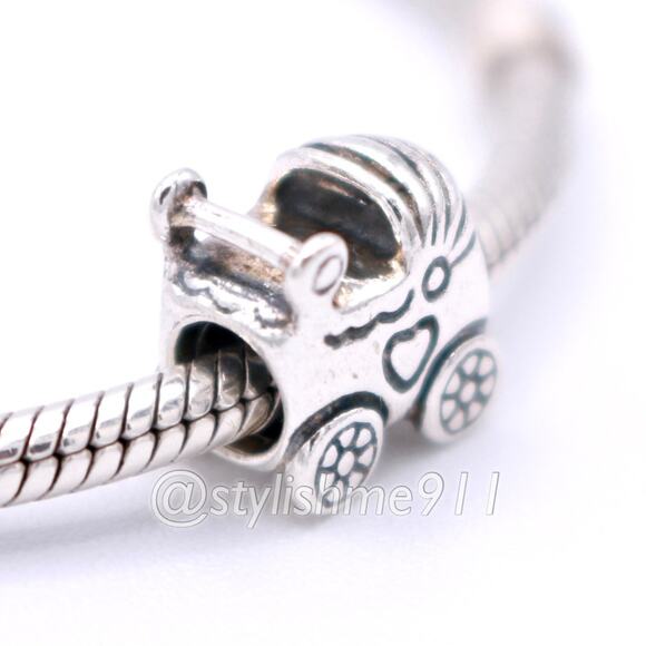 Authentic PANDORA Baby Carriage Charm - Picture 3 of 11